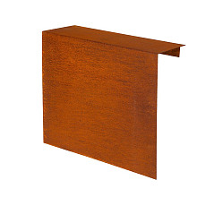 Overzetstuk muurelement recht corten 150x30x12,8