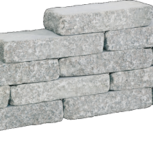 Graniwall grey rockface 40x16x8 cm 2 ruwe zijdes