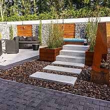 Traptrede g603 grijs piazzo 15x35x100 cm gevlamd + facet