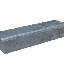 Traptrede blue moon antislip 15x35x100 cm Gezoet met facet + antislipstrook