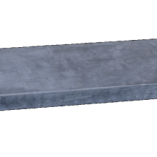 Rustico vijverrand linea 100x20x3 cm. VERZOET-GEVIBREERD