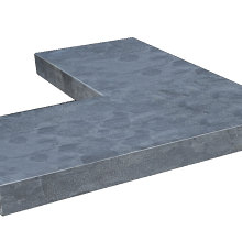 Hoek blue moon honed linea 50/25x50x3 cm