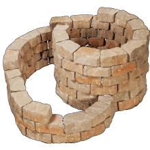 Promo wall mont blanc 17/24x15x10 cm