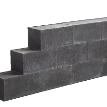 Hf linea block black 15x15x30 cm