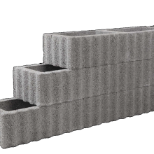 Rechthoekflor grijs 40x60x25 cm