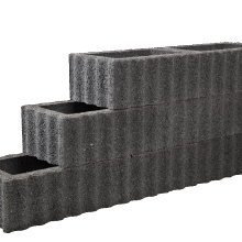 Rechthoekflor zwart 40x60x25 cm