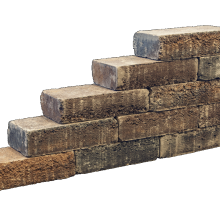 Pilestone line walnut 40x15x10 cm