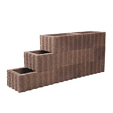 Kubusflor bruin/rood 40x30x25cm