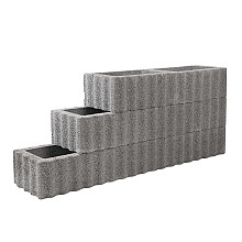 Kubusflor grijs 40x30x25 cm