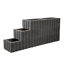 Kubusflor zwart 40x30x25 cm