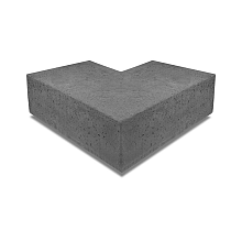 Oud Hollandse hoekstuk traptreden 90 graden buiten 40x20 cm antraciet