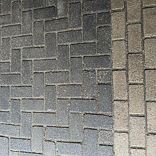 Gebruikte betonklinkers 21x10,5x8 cm Den Haag Grijs - Zwart (losgestort)
