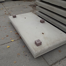 Betonplaat 200x150x16 cm grijs dubbel net glad zonder hoeklijn