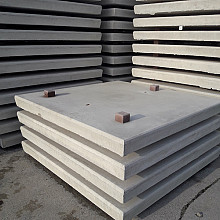 Betonplaat 200x200x16 cm grijs dubbel net glad zonder hoeklijn