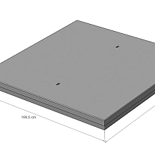 Betonplaat 200x200x14 cm Glad 20 Ton
