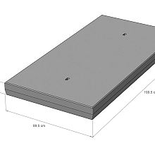 Betonplaat 200x100x14 cm glad 20 ton